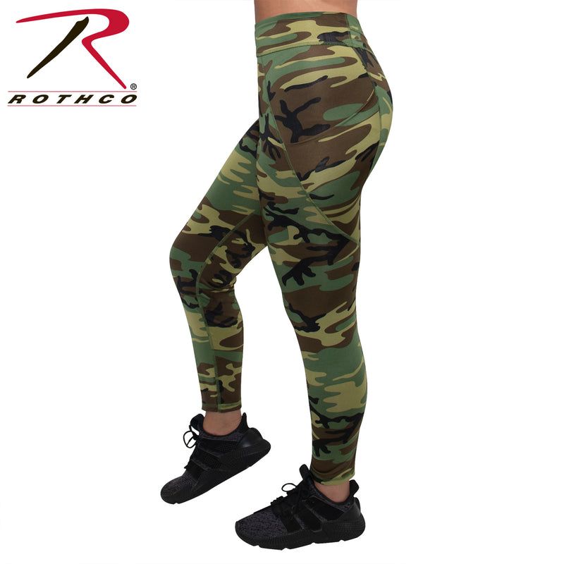 Rothco Womens Workout Performance Camo Leggings With Pockets