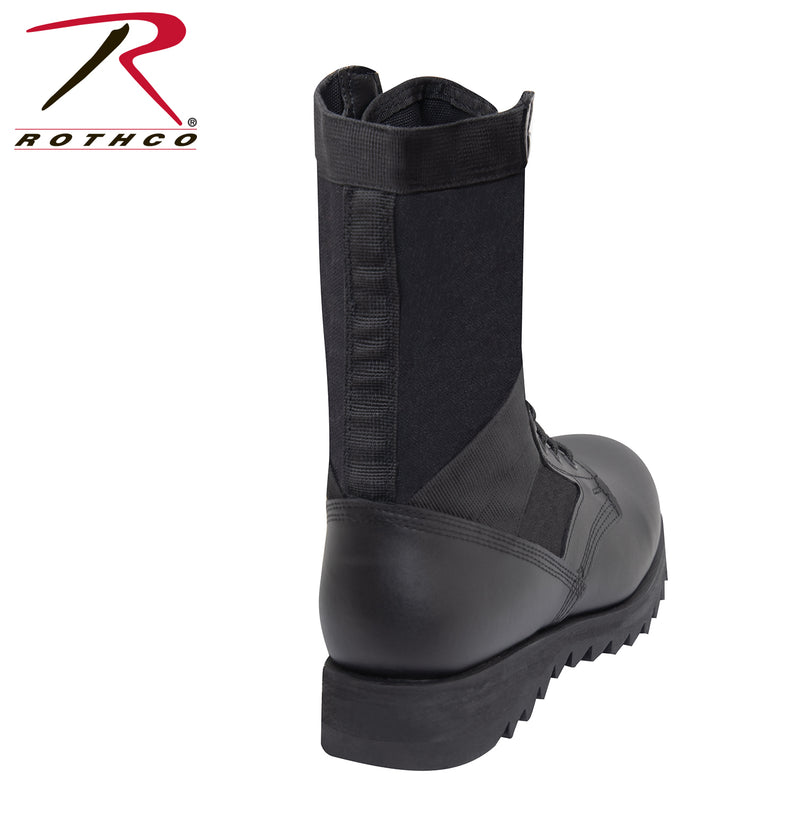 Rothco Black Ripple Sole Jungle Boots - 10 Inch
