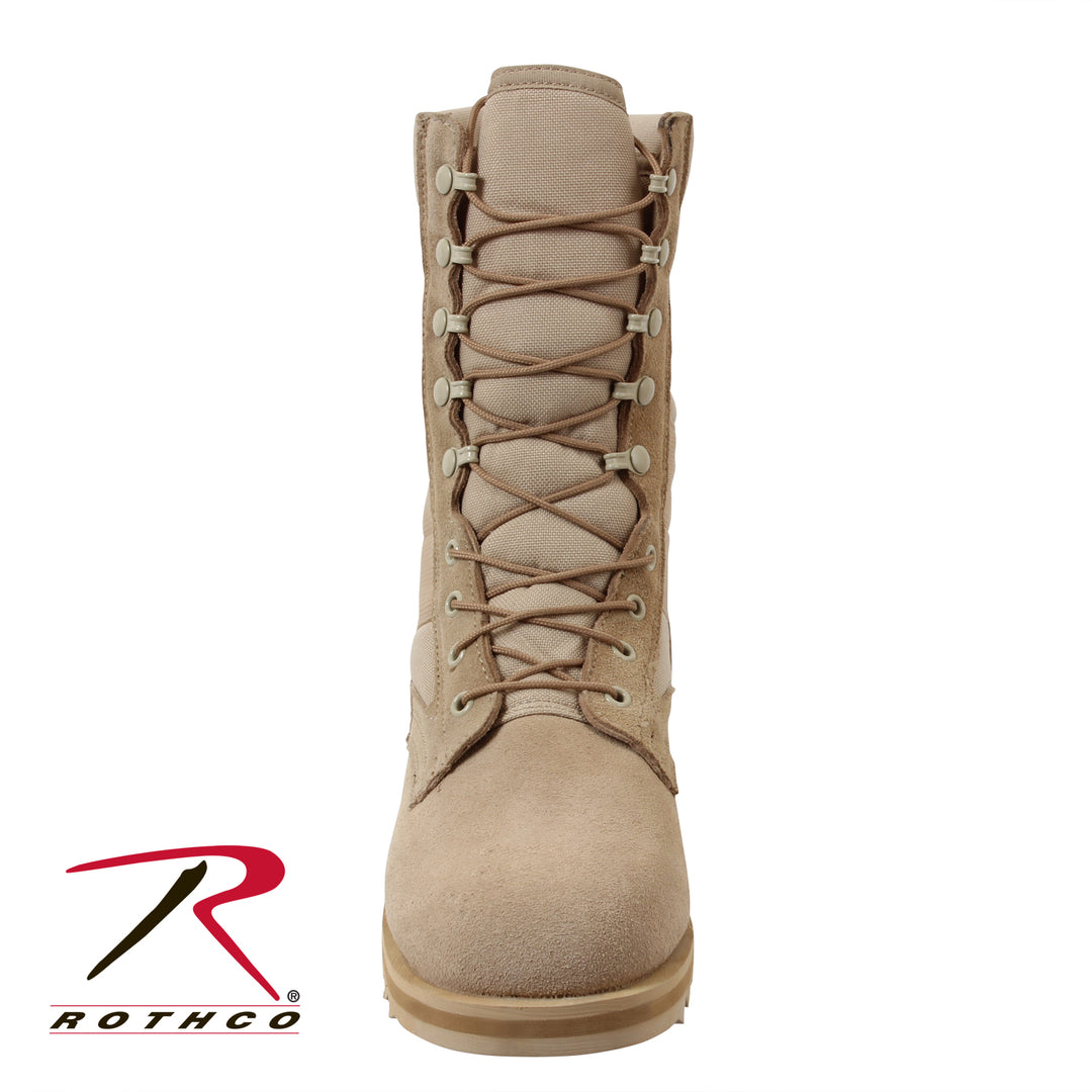 Rothco G.I. Type Ripple Sole Desert Tan Jungle Boots 10 Inch HiVis365 by Northeast Sign