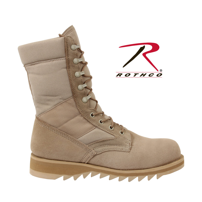 Rothco G.I. Type Ripple Sole Desert Tan Jungle Boots - 10 Inch