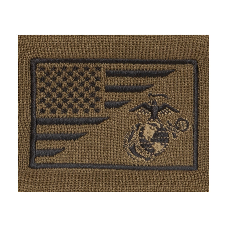 Rothco USMC Eagle, Globe and Anchor / US Flag Deluxe Fine Knit Watch Cap