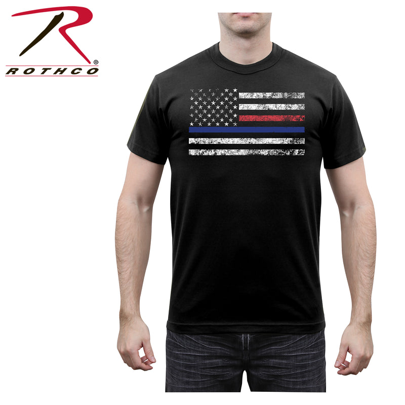 Rothco Thin Blue Line & Thin Red Line T-shirt