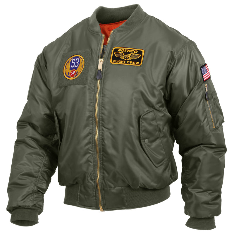 Top Gun MA-1 Nylon Bomber Jacket with Patches Navy / L