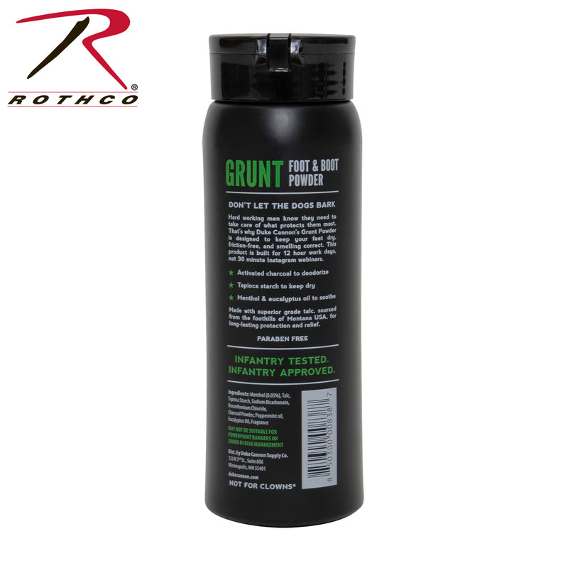 Duke Cannon Grunt Foot & Boot Powder, 6 Oz