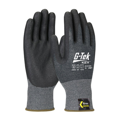 PIP 09-K1630 G-Tek KEV Seamless Knit Kevlar Glove with Nitrile Coated Foam Grip