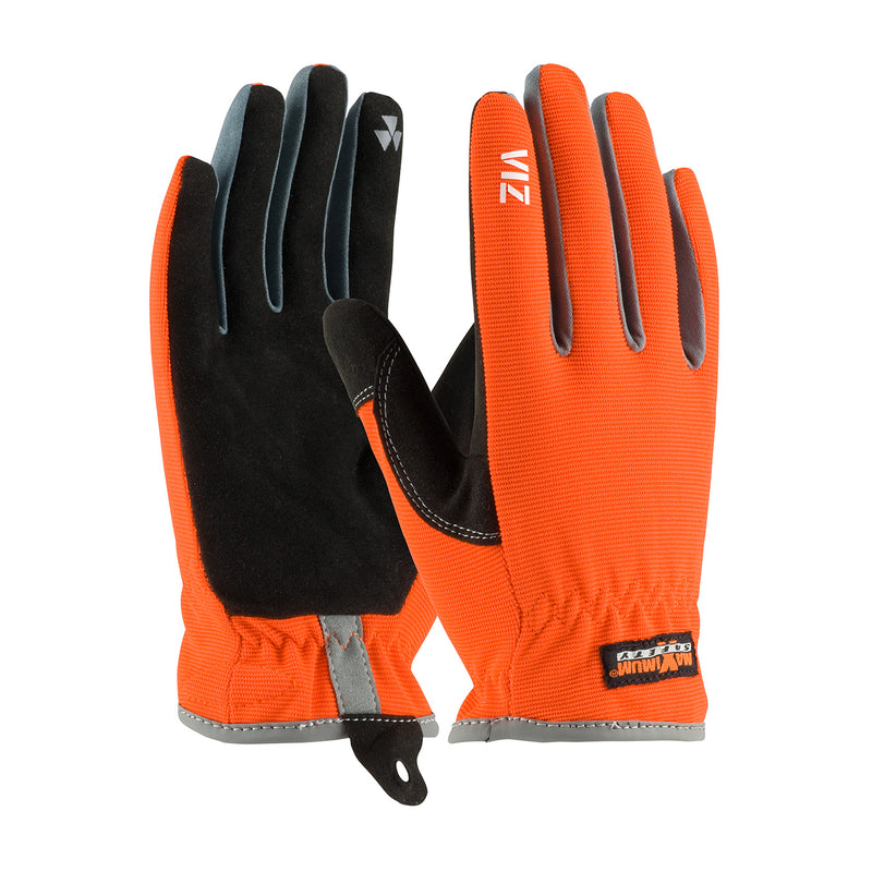 PIP 120-4600 Maximum Safety Viz Hi Vis Synthetic Leather Palm Glove