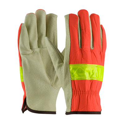 PIP 125-368 Grain Pigskin Leather Palm Hi Vis Drivers Glove