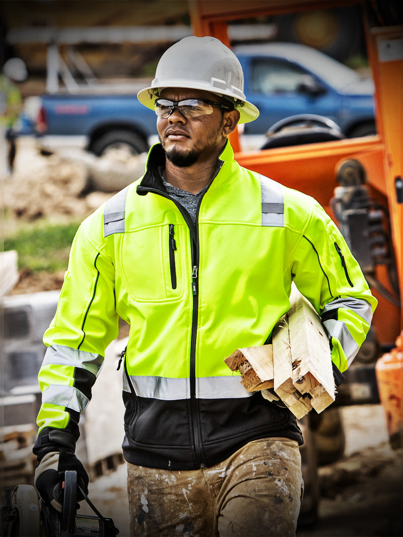 Max Apparel MAX622 ANSI Class 3 HiViz Softshell Jacket HiVis365 by Northeast Sign