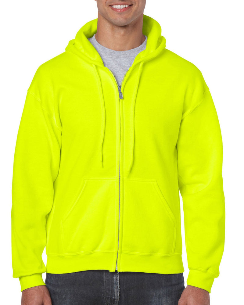 Gildan 18600 Hi Vis Full Zip Hooded Sweatshirt