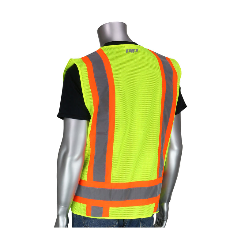 PIP 302-0500 ANSI Class 2 Two Tone Eleven Pocket Surveyors Vest