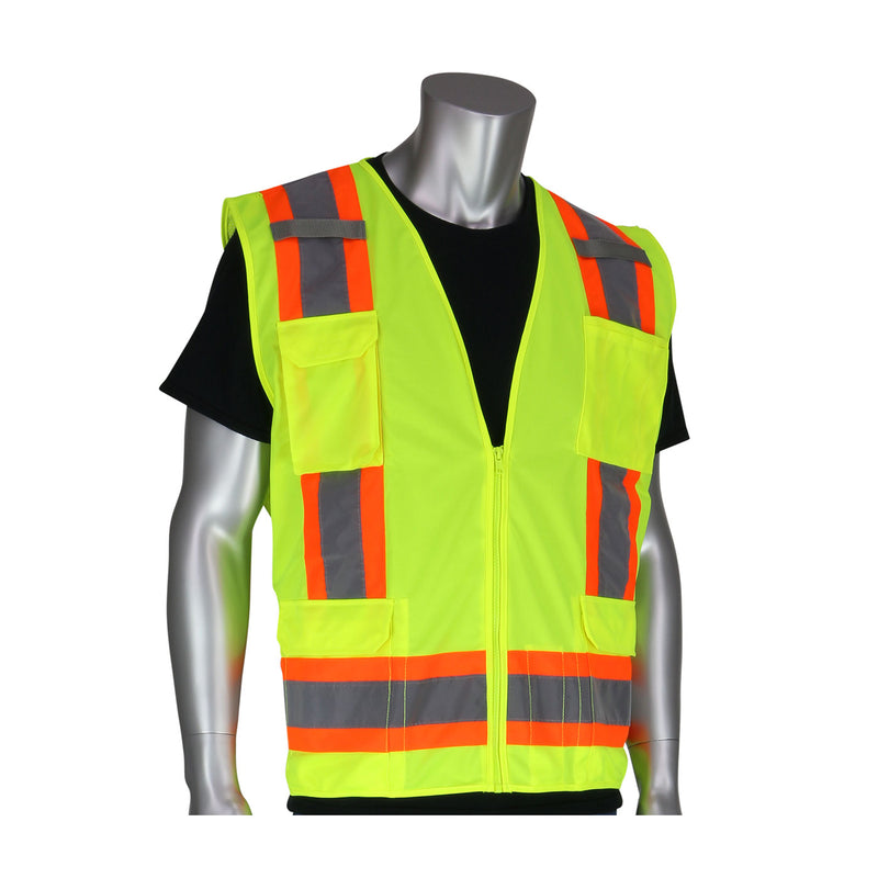 PIP 302-0500 ANSI Class 2 Two Tone Eleven Pocket Surveyors Vest