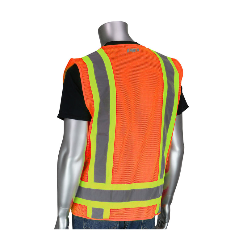 PIP 302-0500 ANSI Class 2 Two Tone Eleven Pocket Surveyors Vest