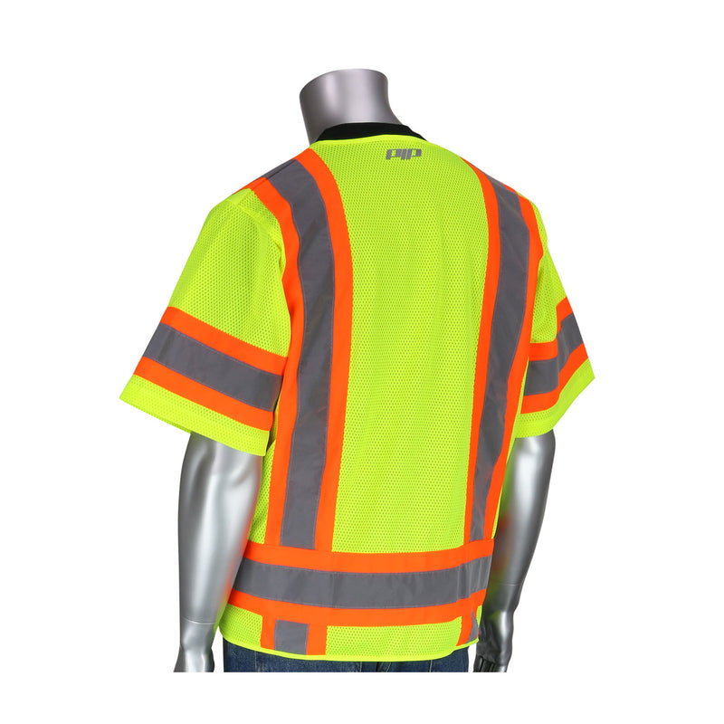 PIP 303-0500 ANSI Class 3 Two Tone Surveyor Eleven Pocket Vest