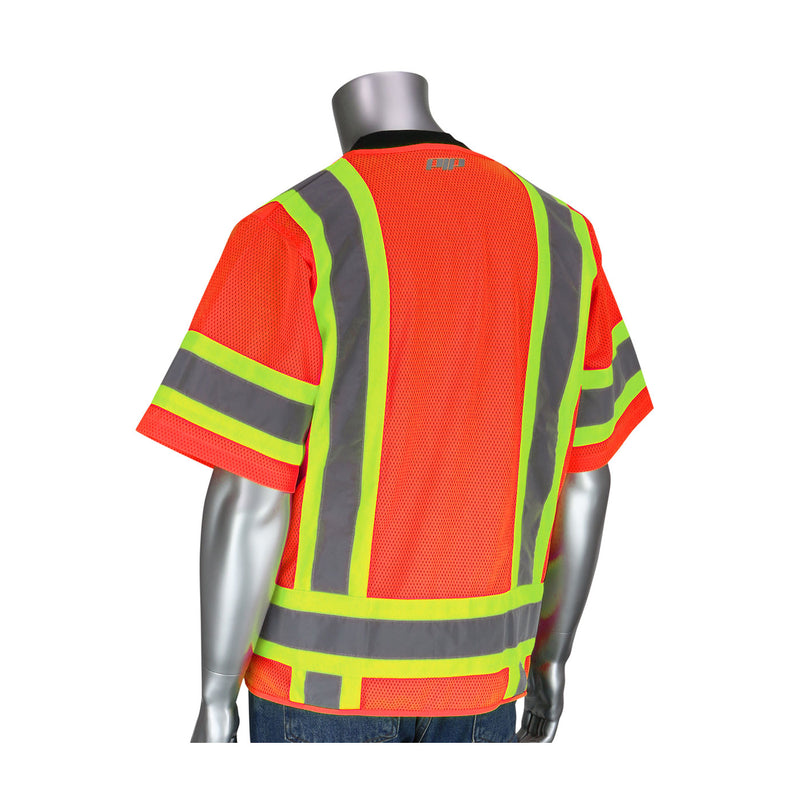 PIP 303-0500 ANSI Class 3 Two Tone Surveyor Eleven Pocket Vest