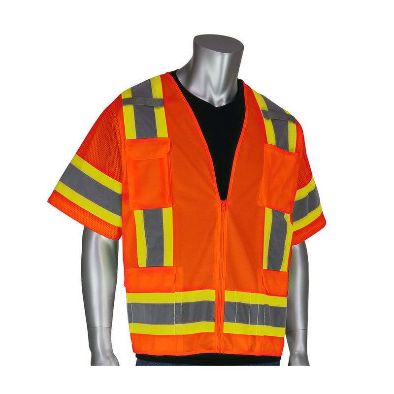 PIP 303-0500 ANSI Class 3 Two Tone Surveyor Eleven Pocket Vest