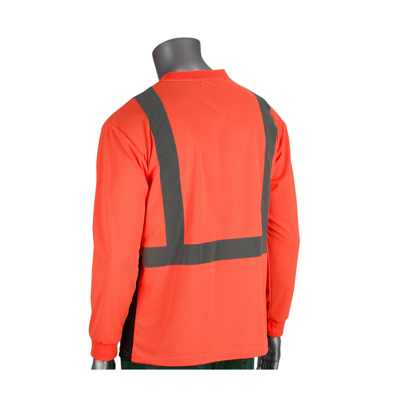 PIP 312-1350B ANSI Class 2 Long Sleeve T-Shirt with Black Bottom