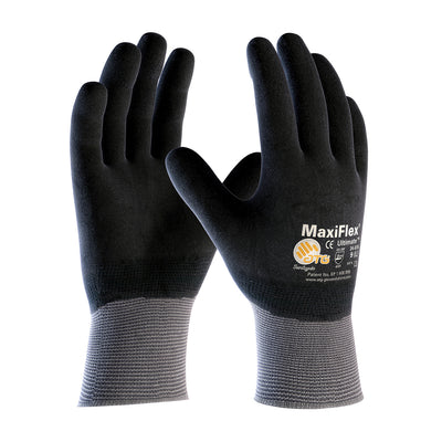 PIP 34-876 MaxiFlex Ultimate Seamless Knit Nylon Glove with Nitrile Coated MicroFoam Grip