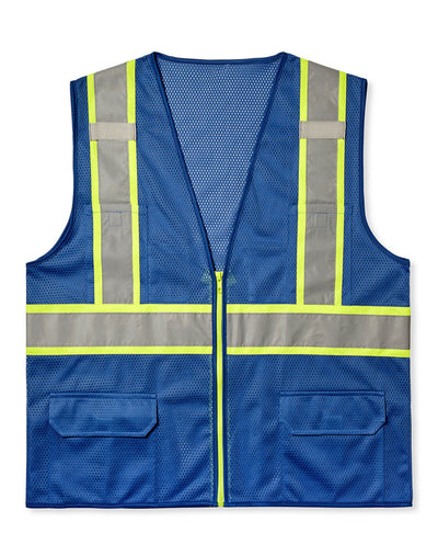MAX Apparel MAX434 Enhanced Visibility Blue Safety Vest