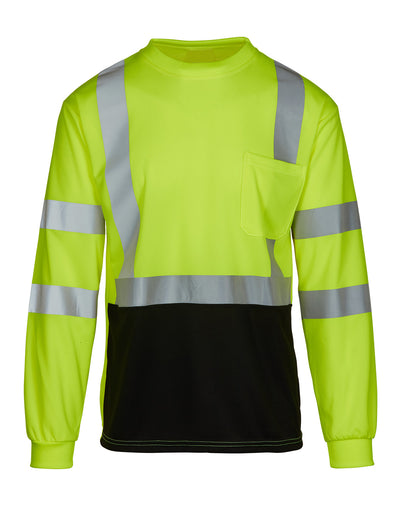 MAX Apparel MAX455 Class 3 Hi Vis Black Bottom T-Shirt