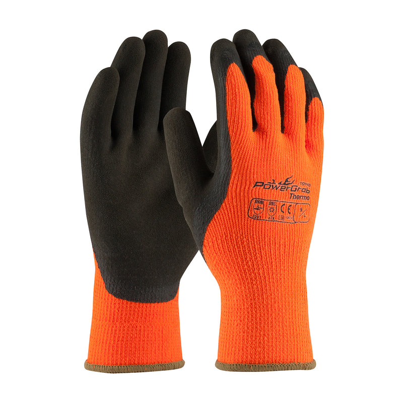 PIP 41-1400 PowerGrab Thermo Hi Vis Orange Acrylic Terry Winter Glove