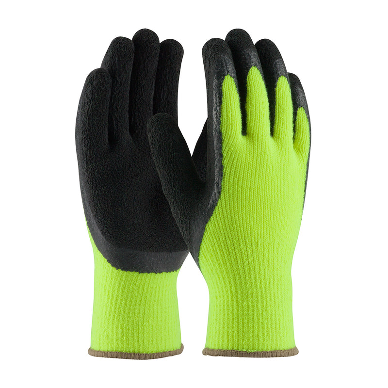 PIP 41-1420 Hi Vis Seamless Knit Acrylic Terry Glove, Latex Grip