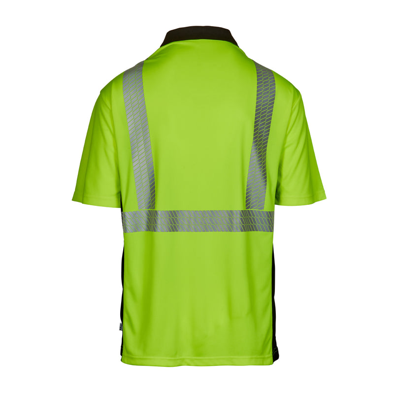 Max Apparel MAX410 ANSI Class 2 Moisture Wicking Polo Shirt, Safety Green