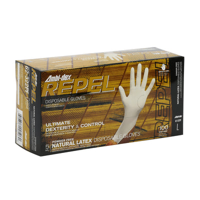 PIP 62-322PF Ambi-dex Repel 5 Mil Disposable Powder Free Latex Gloves