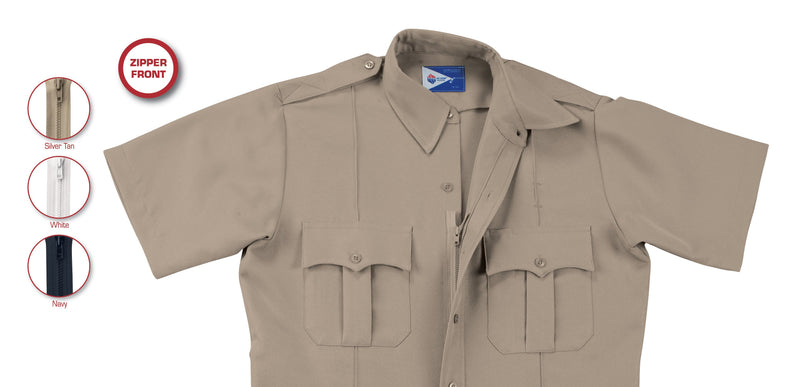 Liberty Uniform Short Sleeve Polyester Zipper Uniform Shirt