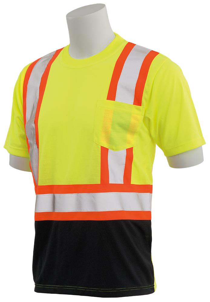 ERB 9601SBC Class 2 Hi Vis Short Sleeve T-Shirt with Contrasting Trim