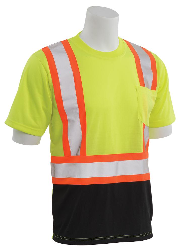ERB 9601SBC Class 2 Hi Vis Short Sleeve T-Shirt with Contrasting Trim