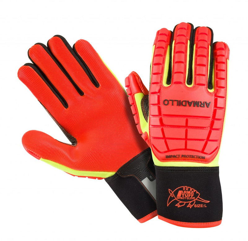 Southern Glove ATPRMECOO Arma Tuff Armadillo Hi Vis Orange Impact Gloves