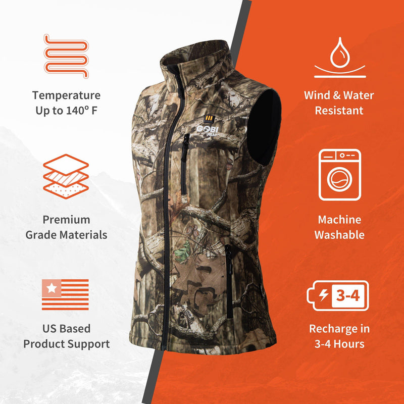 Gobi Heat Colorado Womens Heated Hunting Vest - Mossy OakÂ® Camo