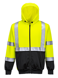 Portwest UB315 Hi-Vis Two-Tone Zipped Hoodie