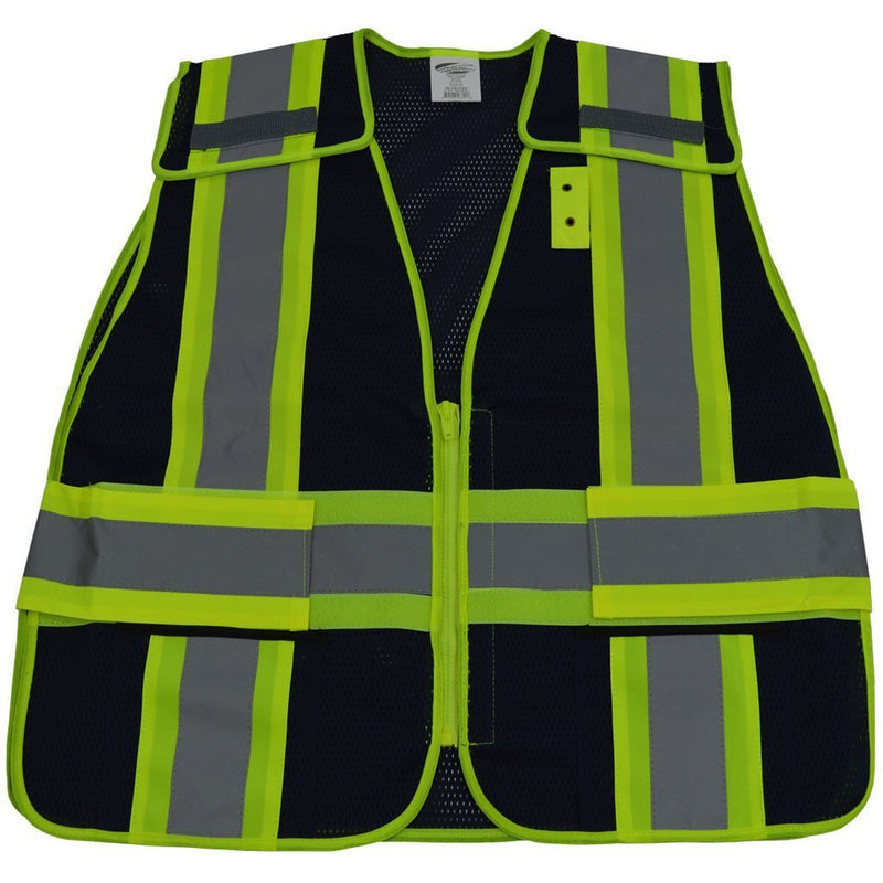 Petra Roc BLVM-PSV Navy Blue Mesh Breakaway Safety Vest, Front