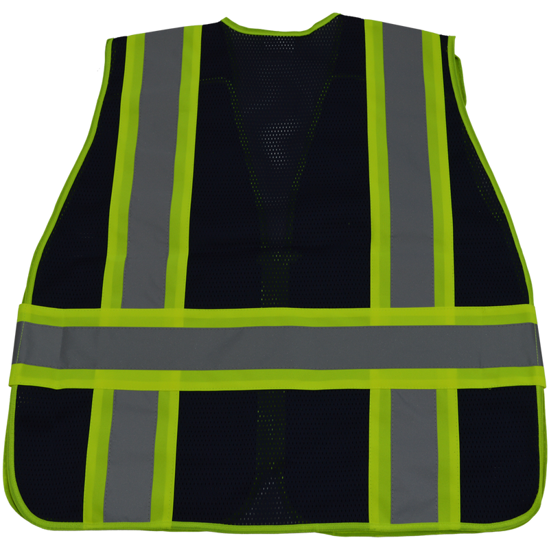 Petra Roc BLVM-PSV Navy Blue Mesh Breakaway Safety Vest, Back