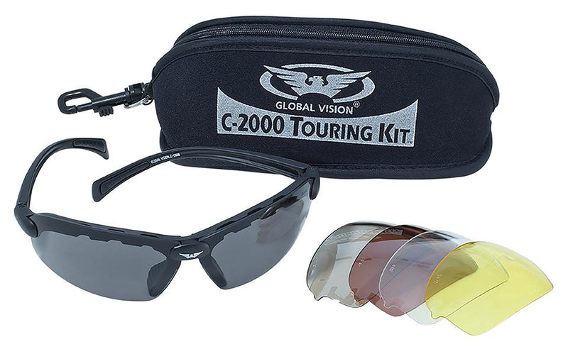 Global Vision C-2000 Touring Kit Safety Glasses with Interchangeable Lenses