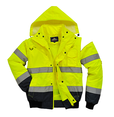 Portwest UC465 Hi-Vis Contrast Bomber Jacket