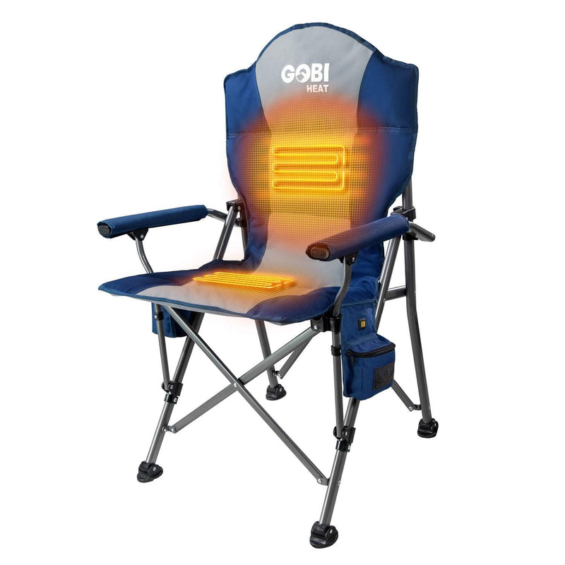 Midnight Blue Terrain Heated Camping Chair