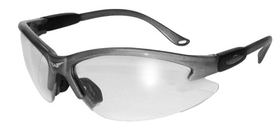 Copy of Global Vision Cougar Gray CL Safety Glasses with Clear Lenses, Gray Frames