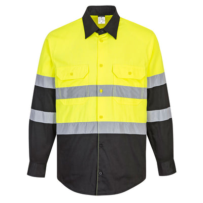 Portwest E066 Two Tone ANSI Long Sleeve Hi Vis Shirt