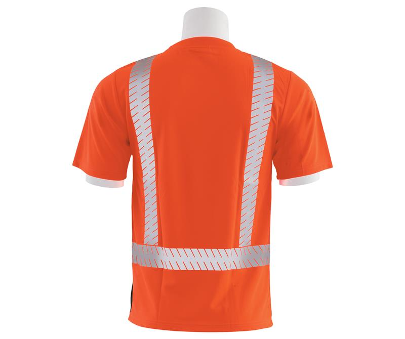 ERB 9006SBSEG Hi Vis Short Sleeve Shirt with Black Bottom