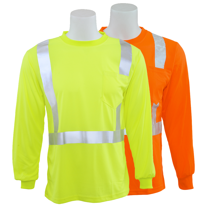 ERB 9007S Class 2 Hi Vis Long Sleeve T-Shirt