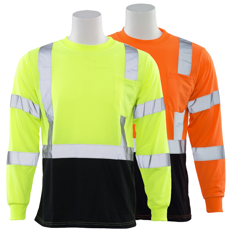 ERB 9804S Class 3 Hi Vis Long Sleeve T-Shirt