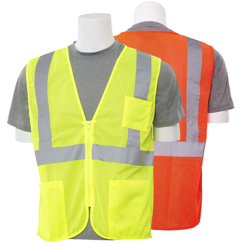 ERB S363P Class 2 Hi Vis Economy Mesh Safety Vest
