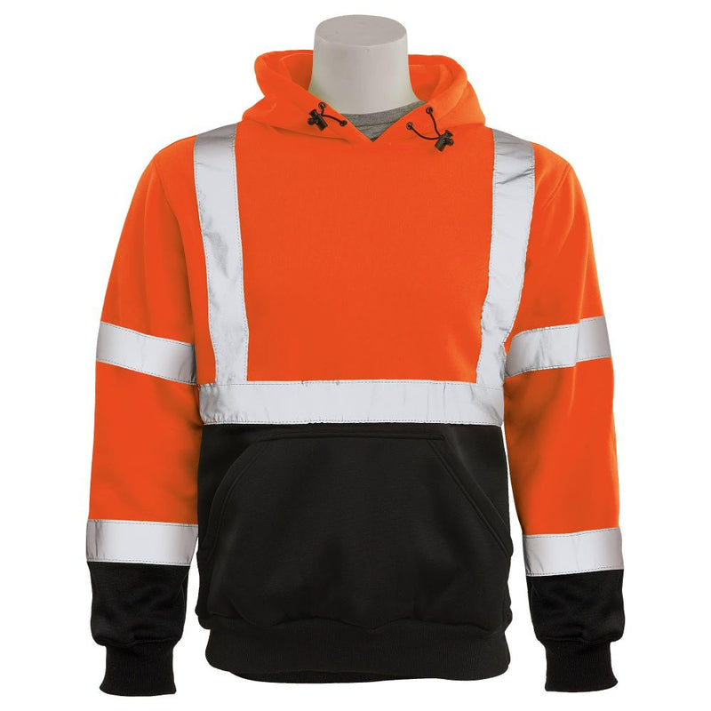 ERB W376B Hi Vis Pullover Sweatshirt, Black Bottom