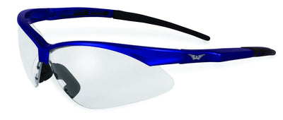 Global Vision Fast Freddie Blue Safety Glasses with Clear Lenses, Gloss Blue Frames
