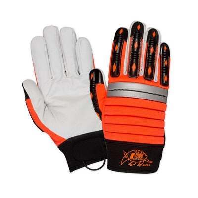 Southern Glove GLMECHO Arma Tuff Hi Vis Leather Palm Impact Gloves