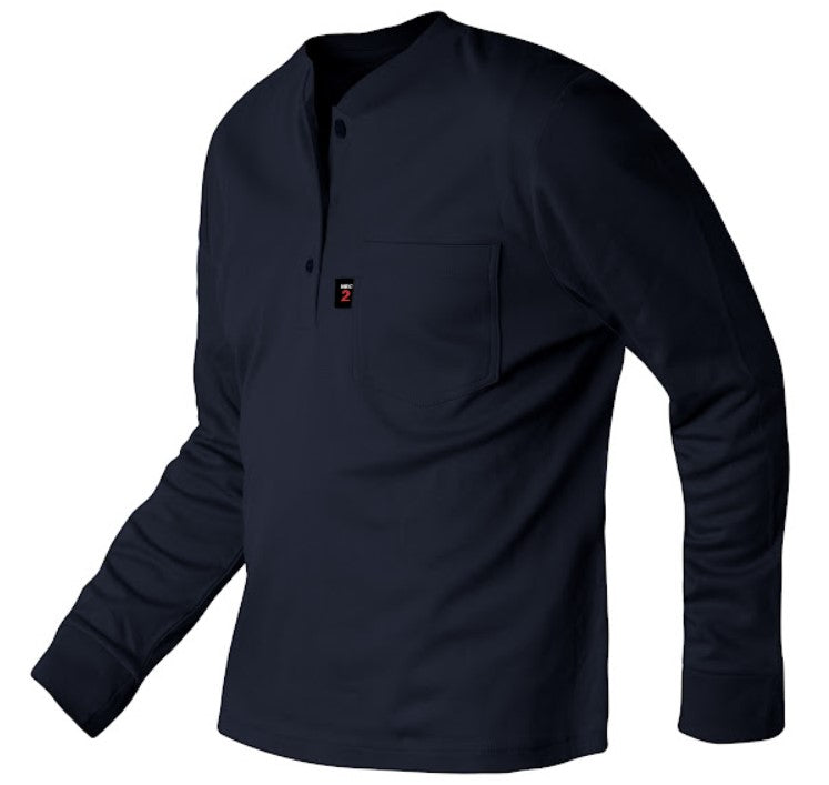 Flamesafe Long Sleeve Flame Resistant Henley Shirt