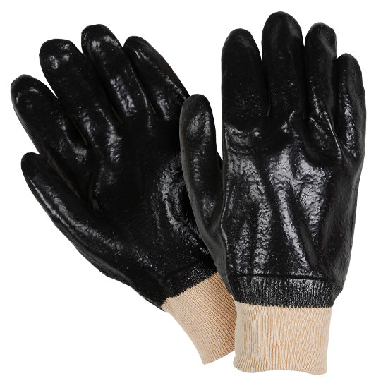 Southern Glove I885RKW Black PVC Coated Knit Wrist Gloves