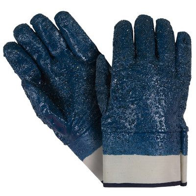 Southern Glove IRNFCSC Blue Nitrile Coated Rough Finish Jersey Gloves